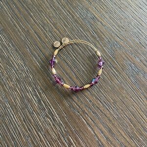 Alex and Ani Purple and Gold Minimalist Bracelet